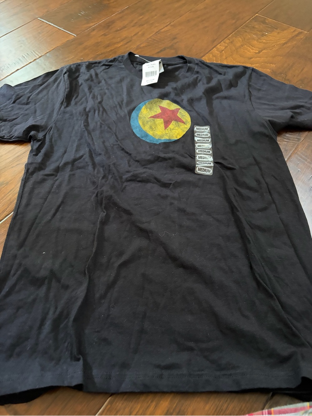 Women's Black Graphic Pixar T-Shirt - Medium